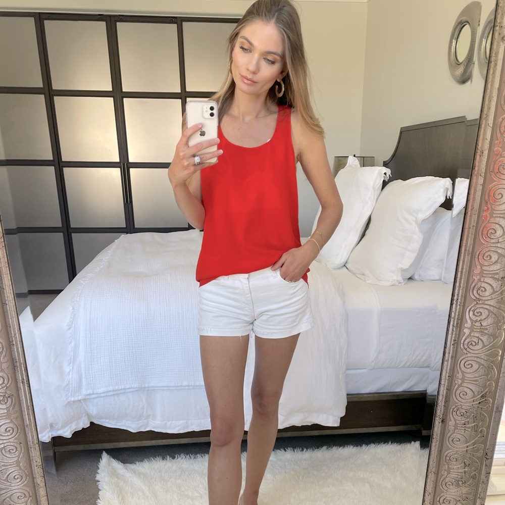 Red/orange racer back tank